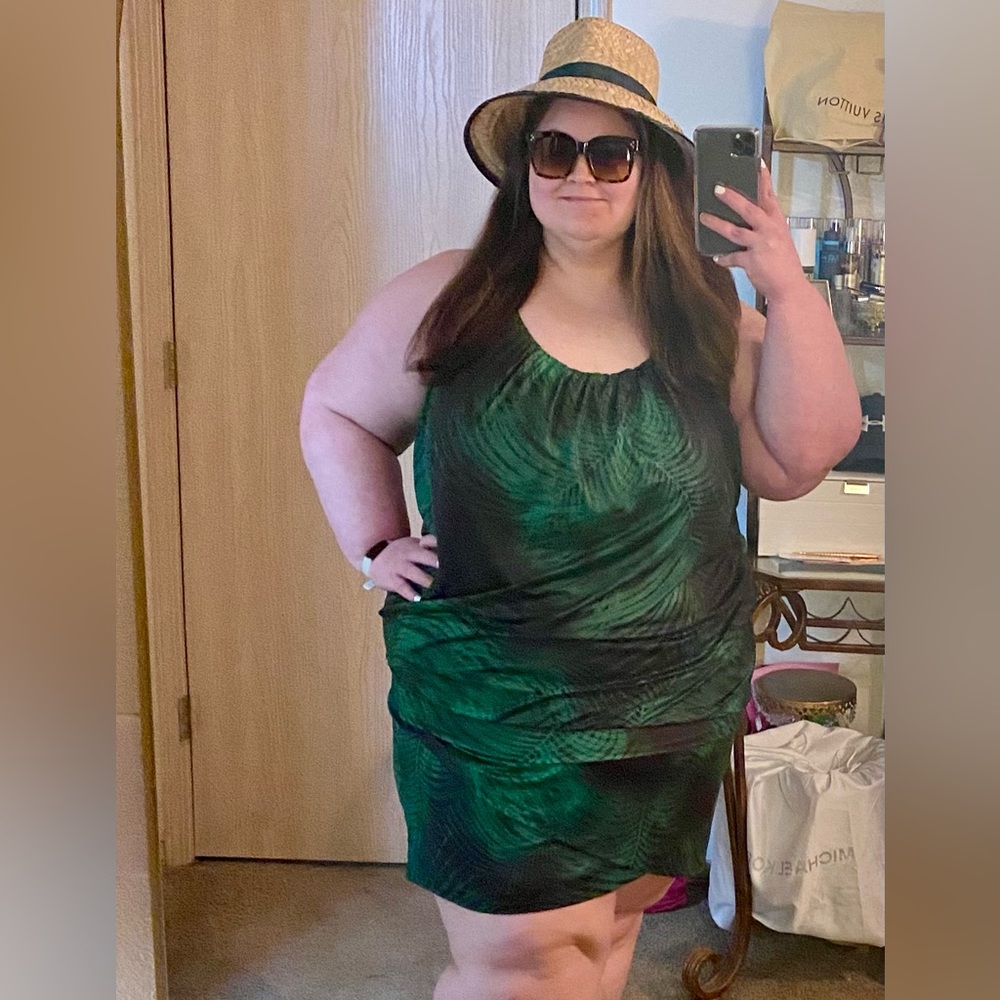 Lane Bryant Palm Print Swim Set Set 🏝️